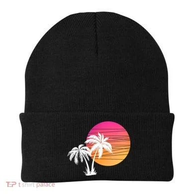 Sunset Palm Trees Beanie