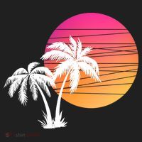 Sunset Palm Trees Beanie thumb 2