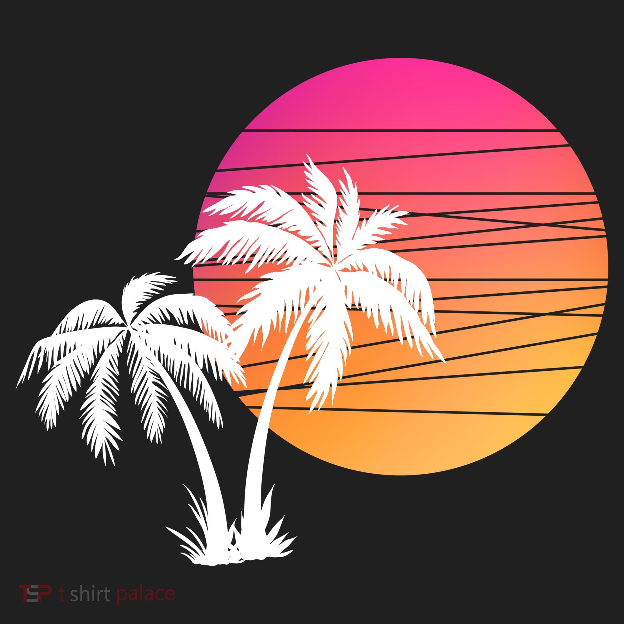 Sunset Palm Trees Beanie