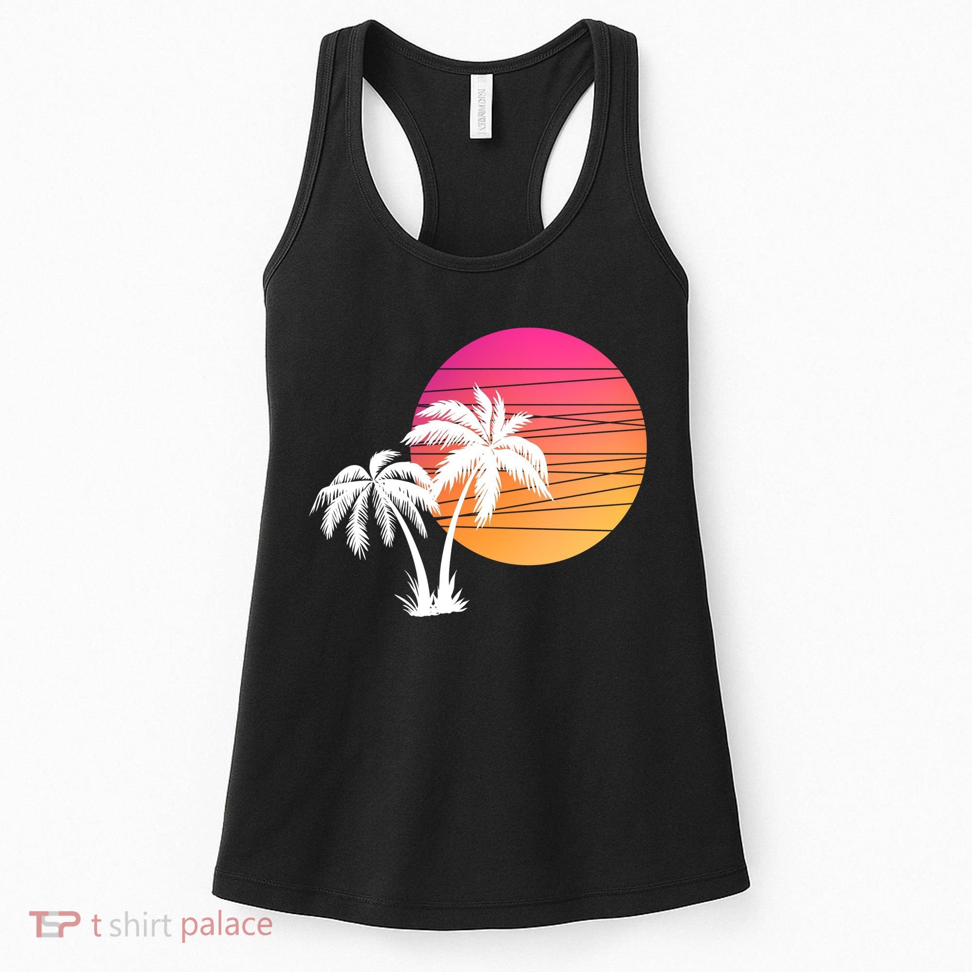 Sunset Palm Trees Women's Tank Top