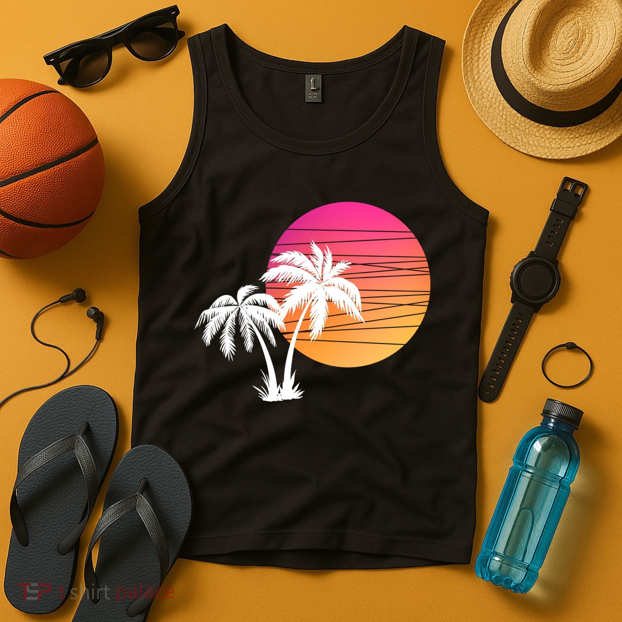 Sunset Palm Trees Tank Top