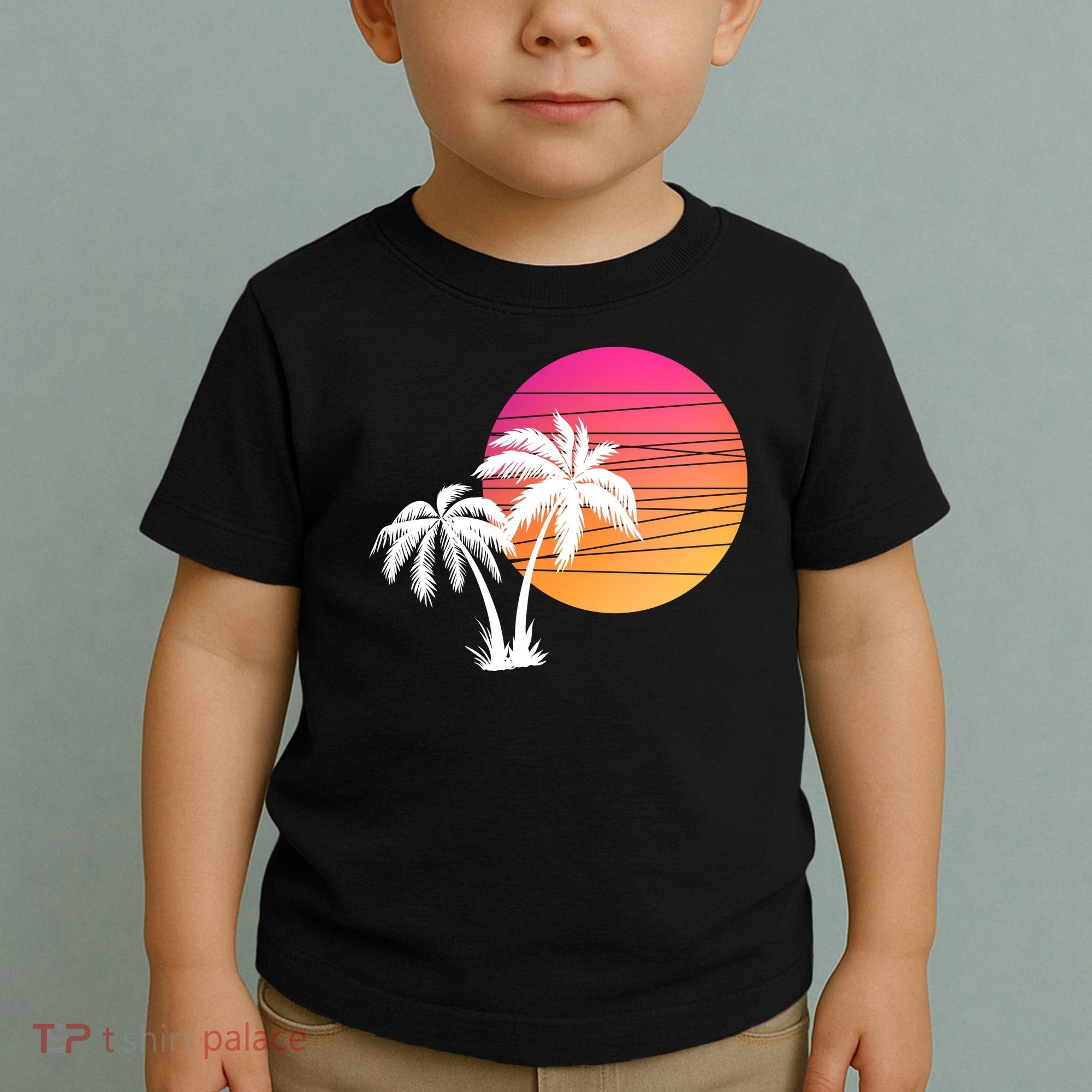 Sunset Palm Trees Toddler T-Shirt