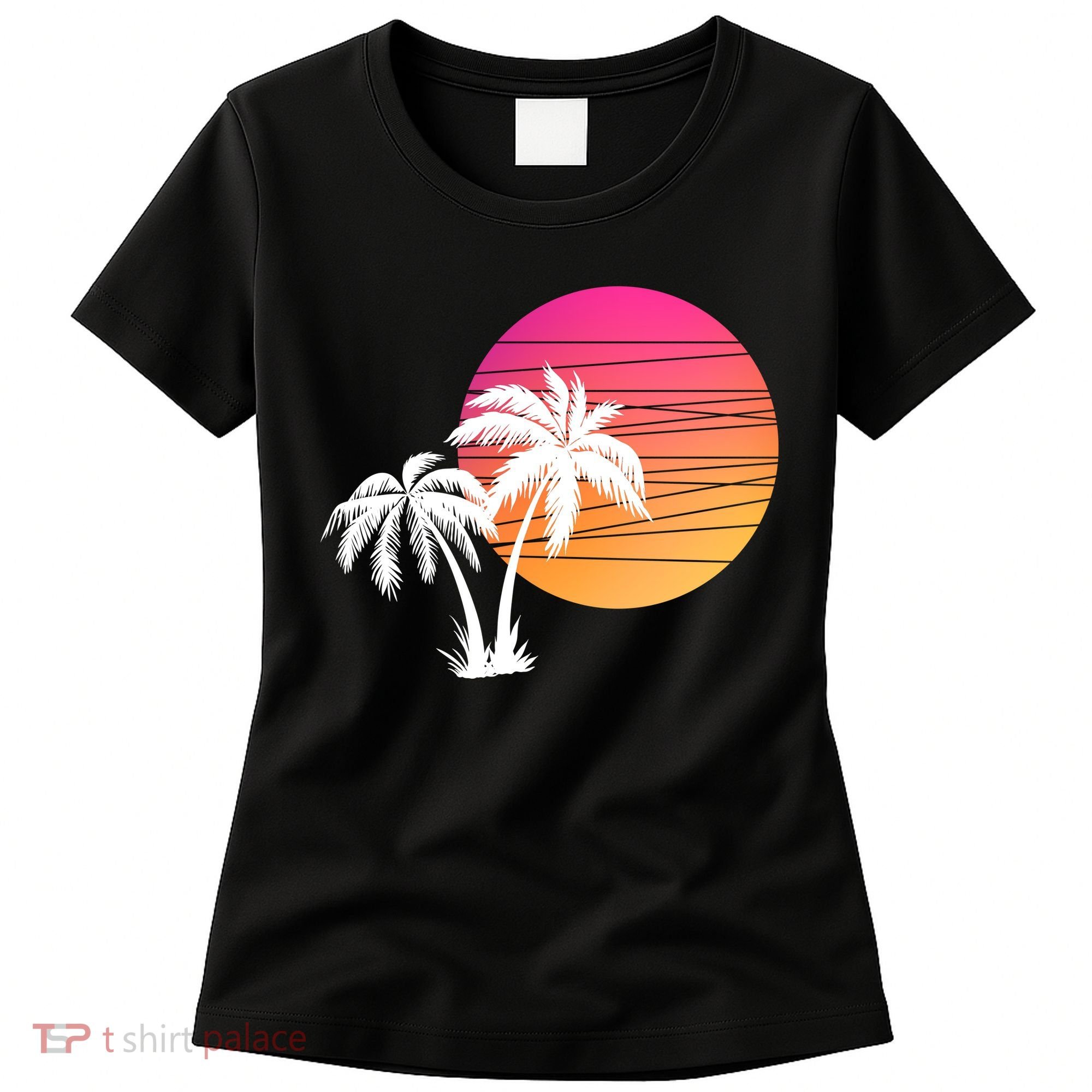 Sunset Palm Trees Women's T-Shirt