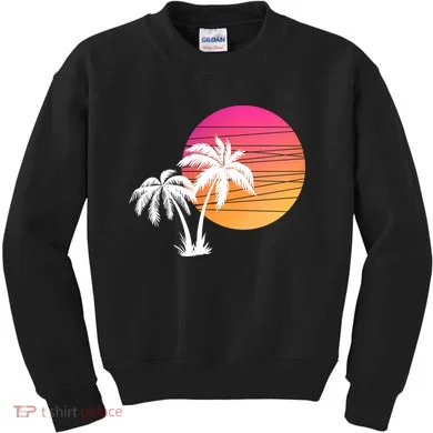Sunset Palm Trees Kids Sweatshirt