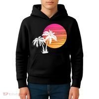 Sunset Palm Trees Kids Hoodie thumb 4