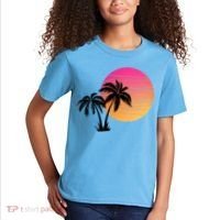 Sunset Palm Trees Kids T-Shirt thumb 2