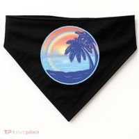 Sunset Rainbow Beach USA-Made Doggie Bandana thumb 0