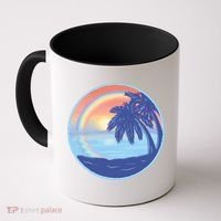 Sunset Rainbow Beach Coffee Mug thumb 0