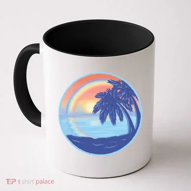 Sunset Rainbow Beach Coffee Mug
