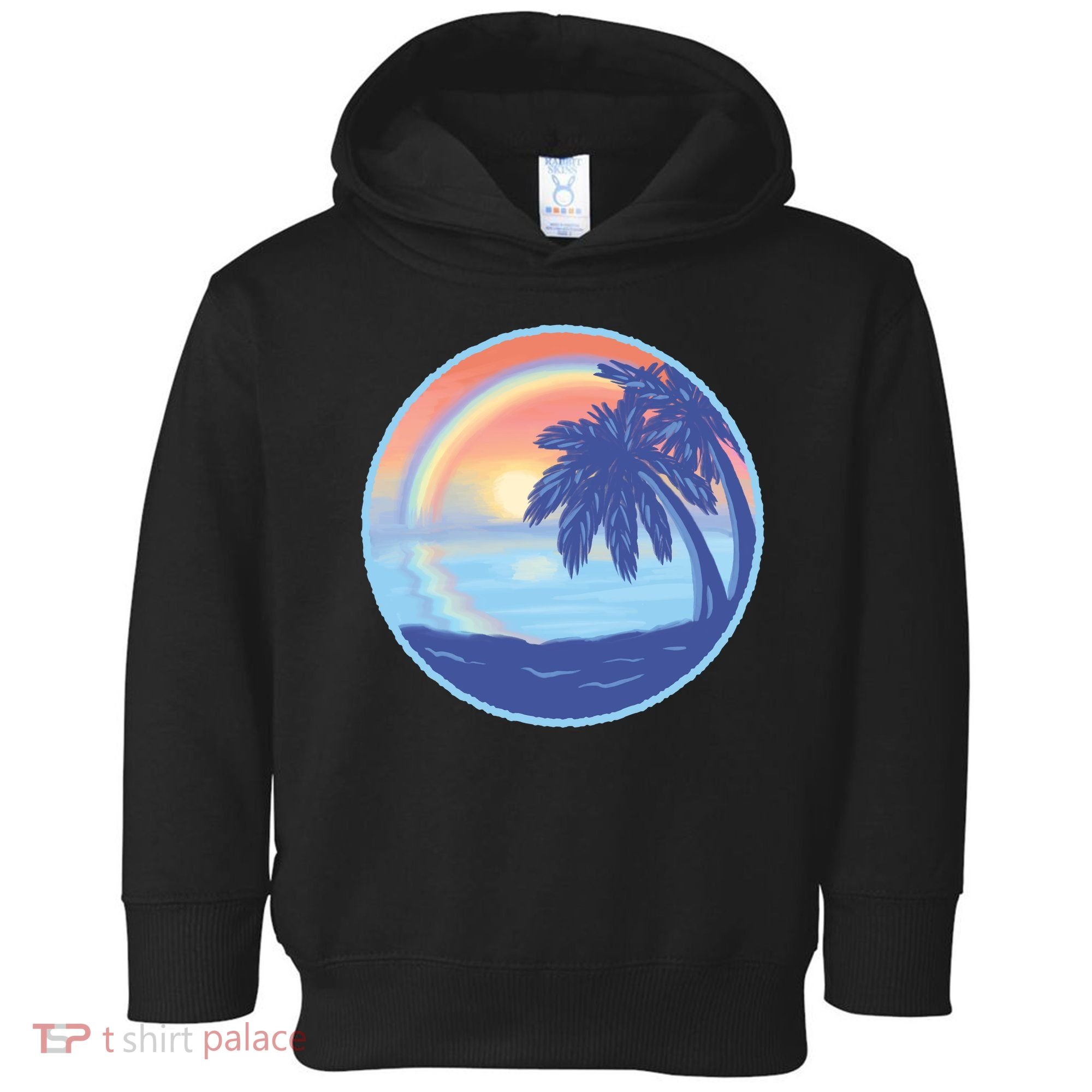 Sunset Rainbow Beach Toddler Hoodie