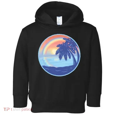 Sunset Rainbow Beach Toddler Hoodie