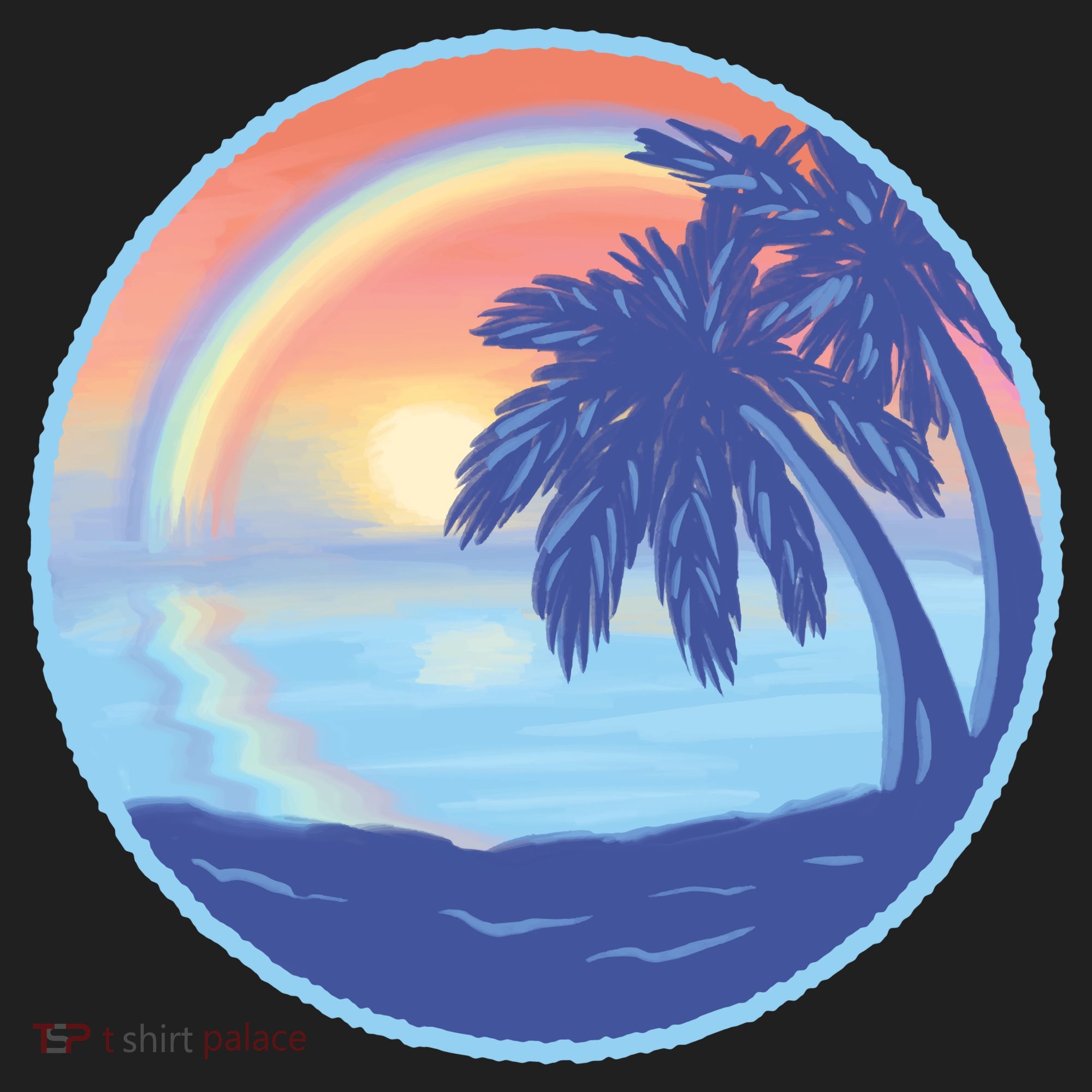Sunset Rainbow Beach Golf Towel