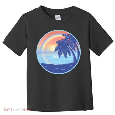 Sunset Rainbow Beach Toddler T-Shirt