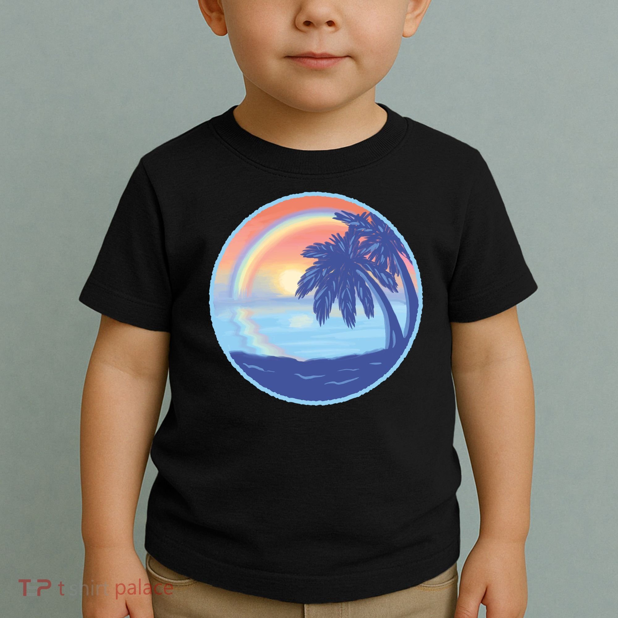 Sunset Rainbow Beach Toddler T-Shirt