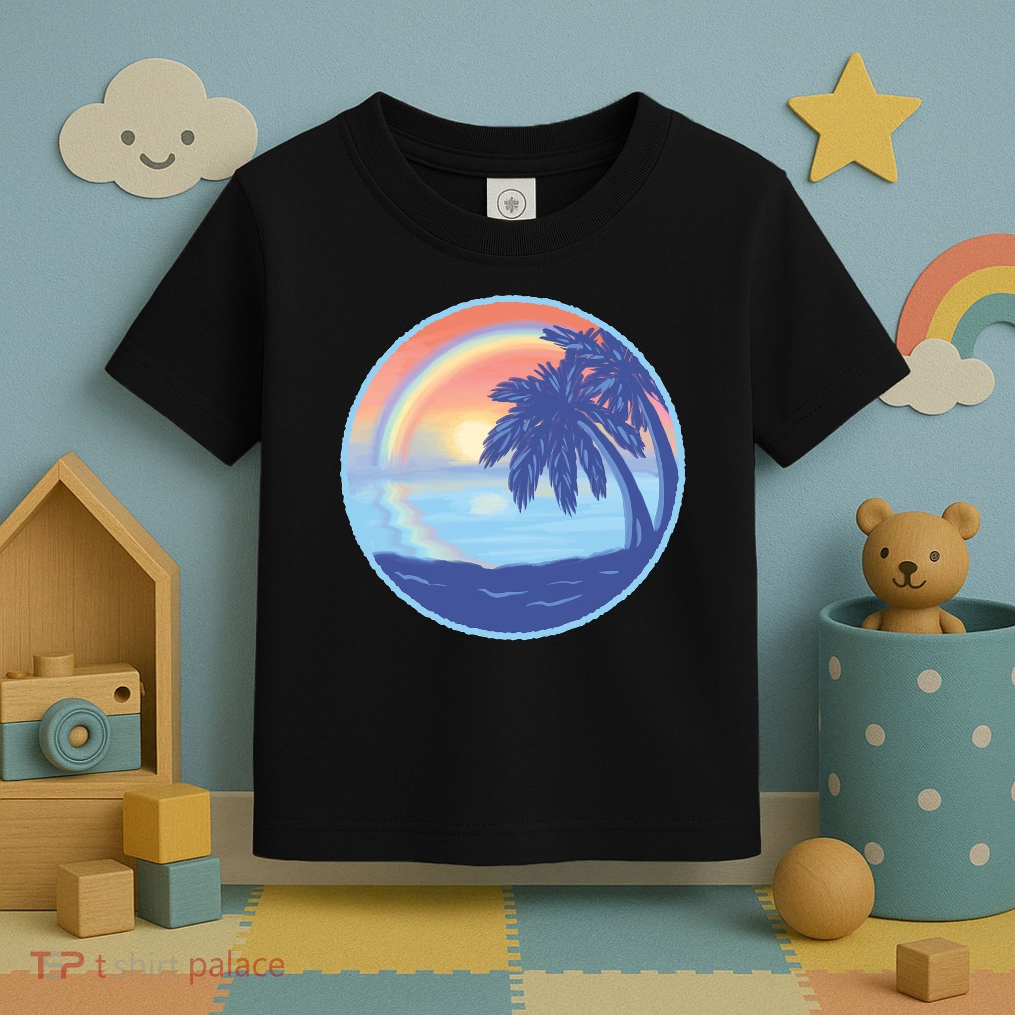 Sunset Rainbow Beach Toddler T-Shirt