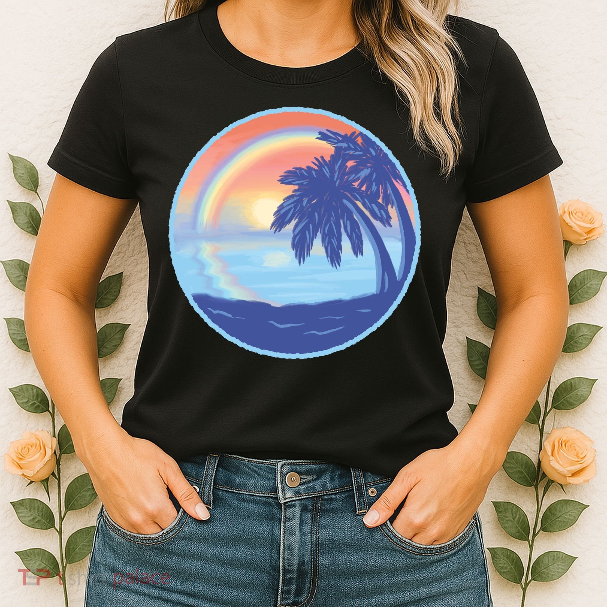 Sunset Rainbow Beach Women's T-Shirt