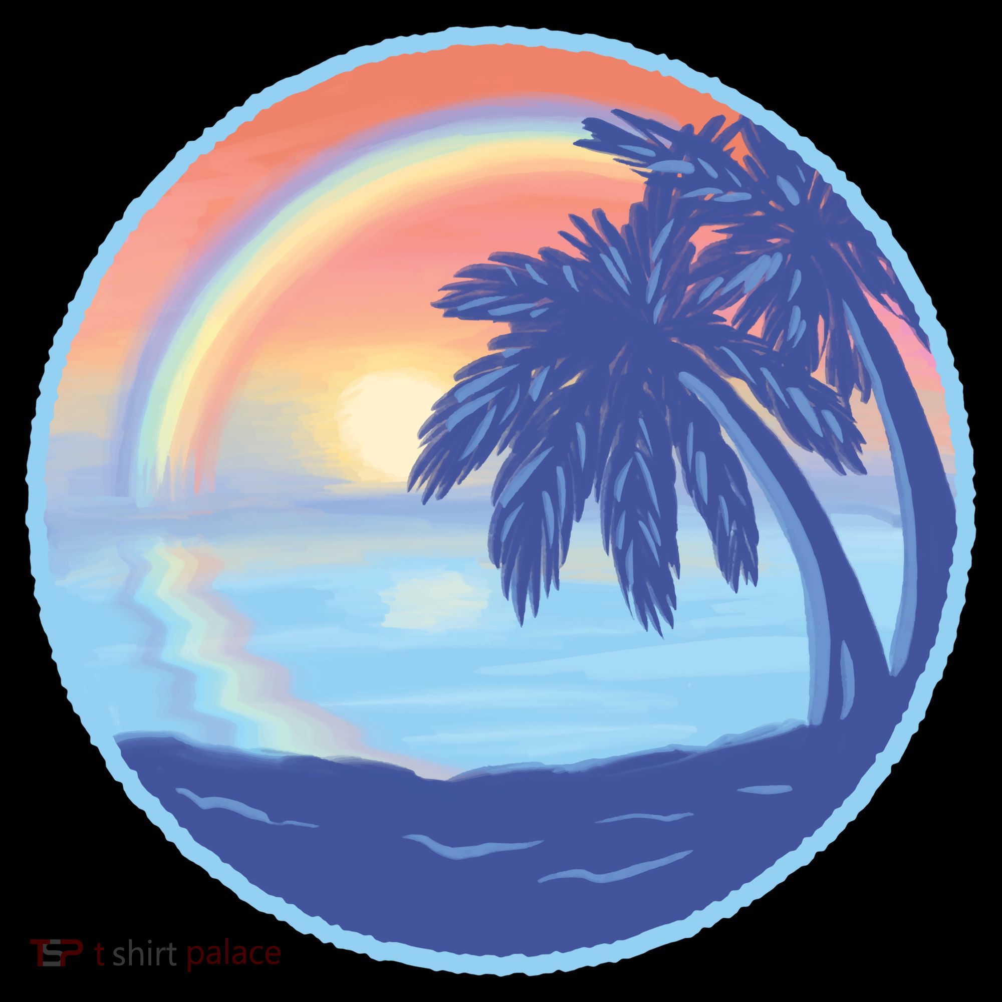 Sunset Rainbow Beach Kids Sweatshirt