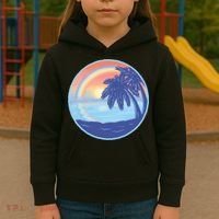 Sunset Rainbow Beach Kids Hoodie thumb 3