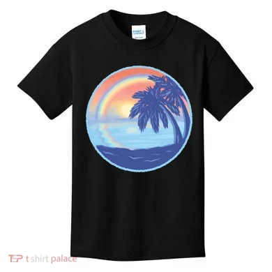 Sunset Rainbow Beach Kids T-Shirt
