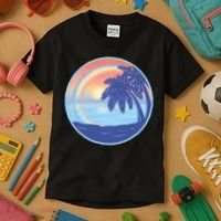Sunset Rainbow Beach Kids T-Shirt thumb 3