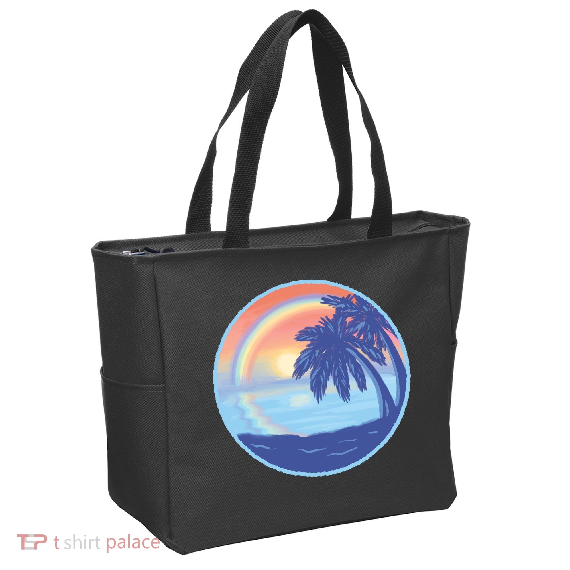 Sunset Rainbow Beach Tote Bag