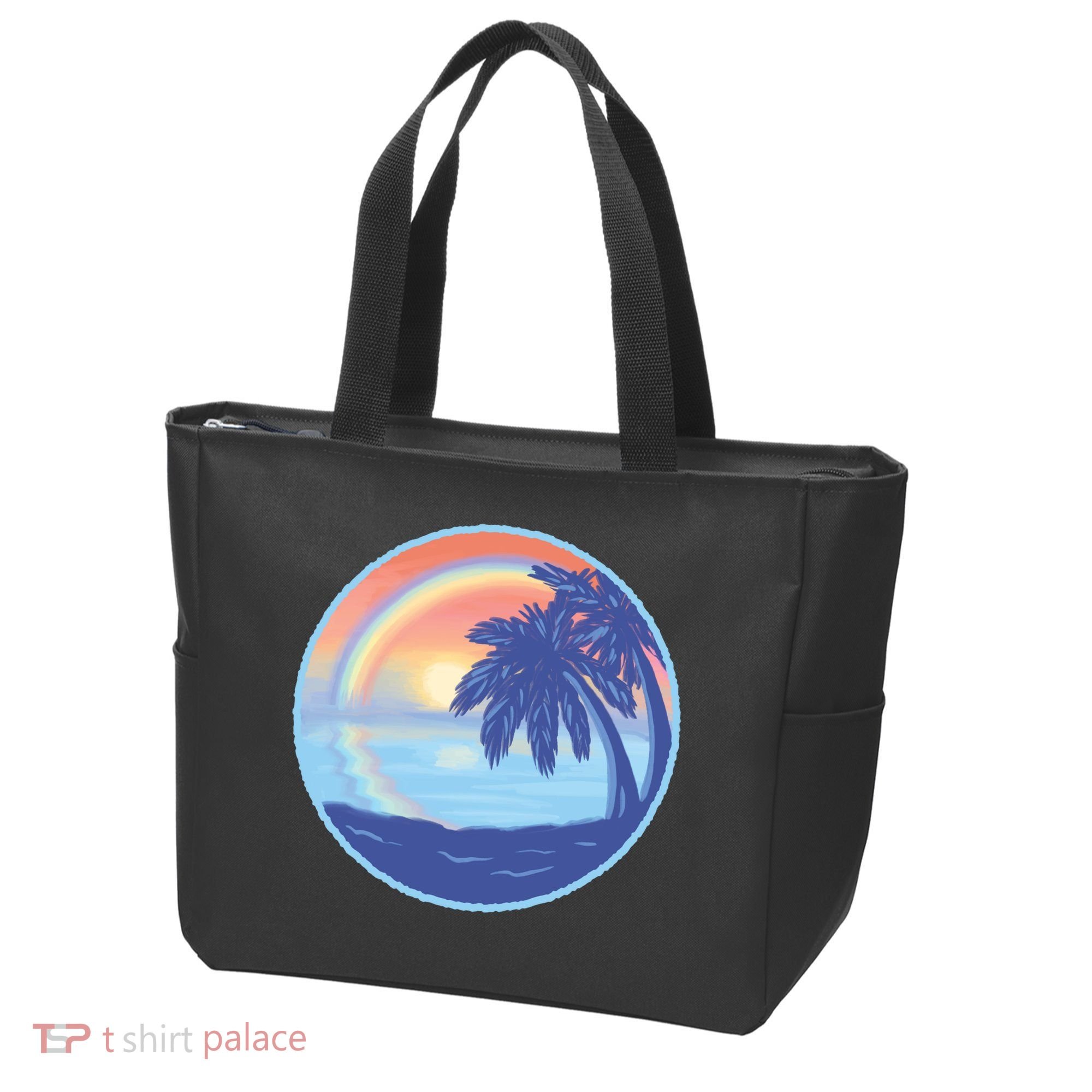 Sunset Rainbow Beach Tote Bag