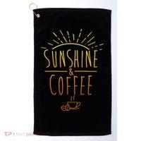 Sunshine And Coffee Golf Towel thumb 0