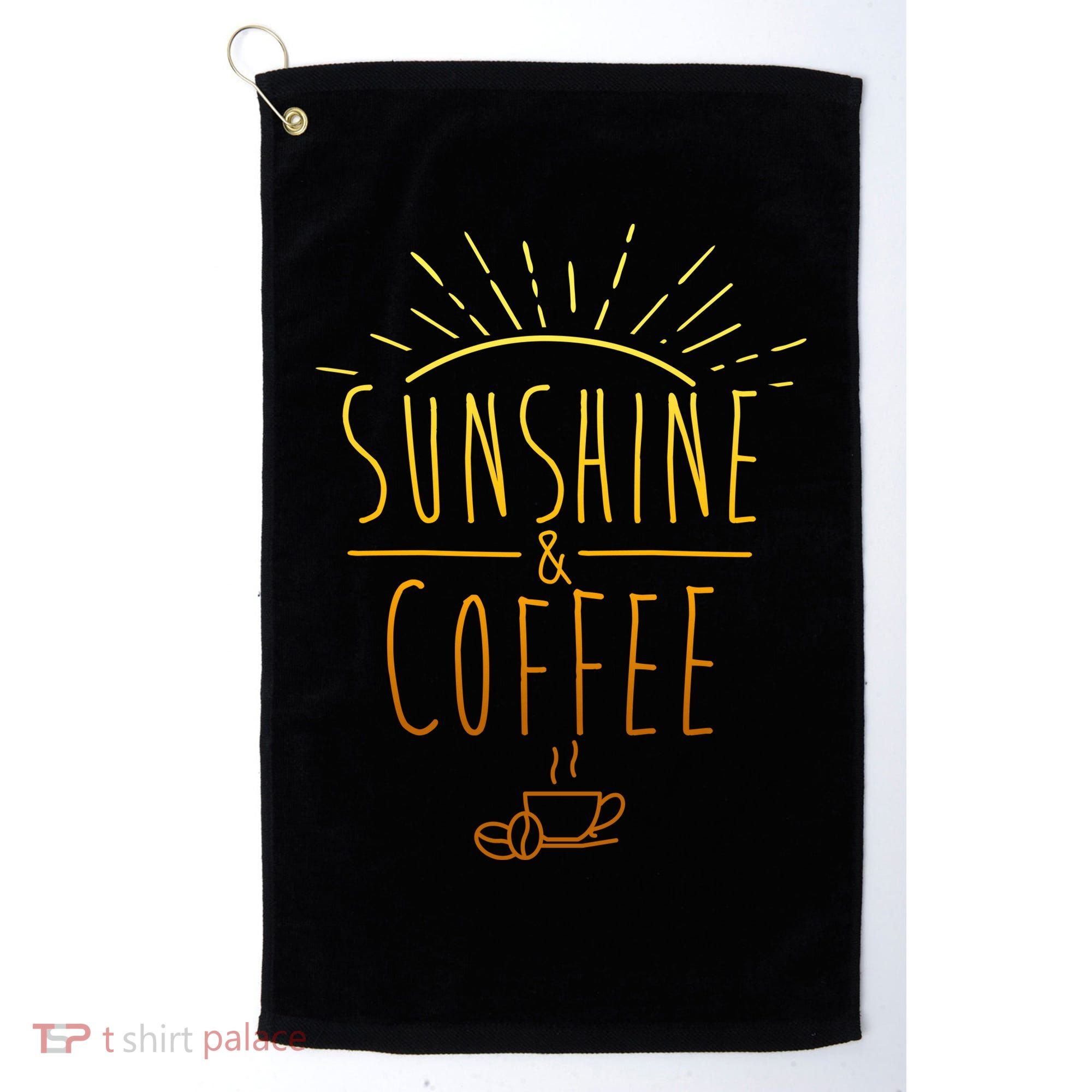 Sunshine And Coffee Golf Towel
