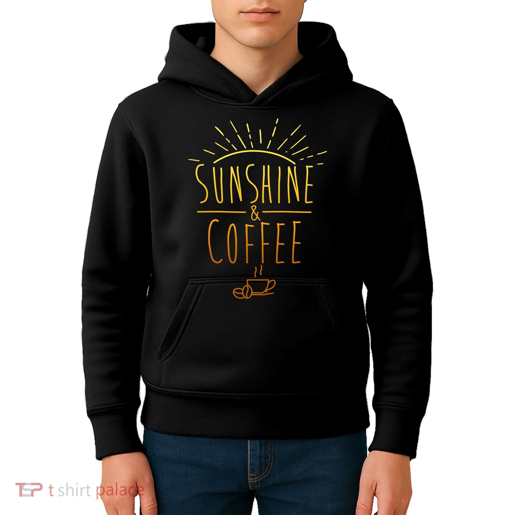 Sunshine And Coffee Kids Hoodie