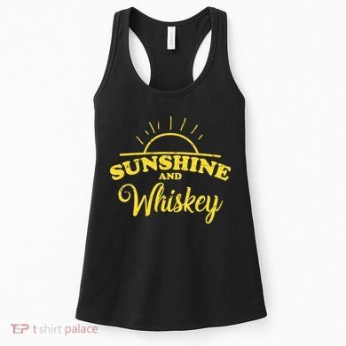 Sunshine And Whiskey Retro Summer Women's Tank Top