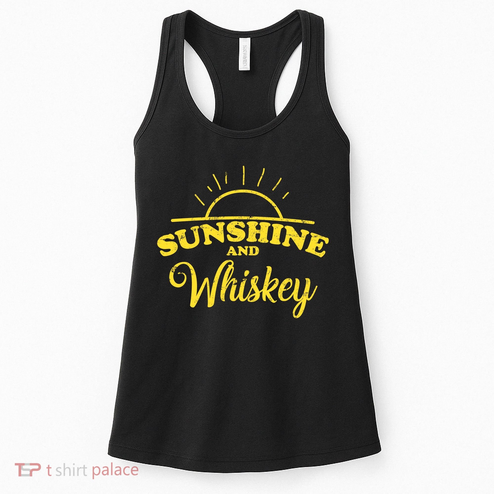 Sunshine And Whiskey Retro Summer Women's Tank Top