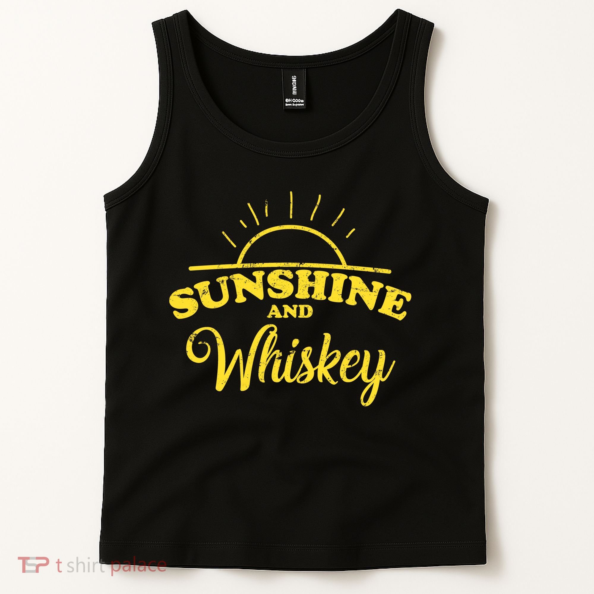 Sunshine And Whiskey Retro Summer Tank Top