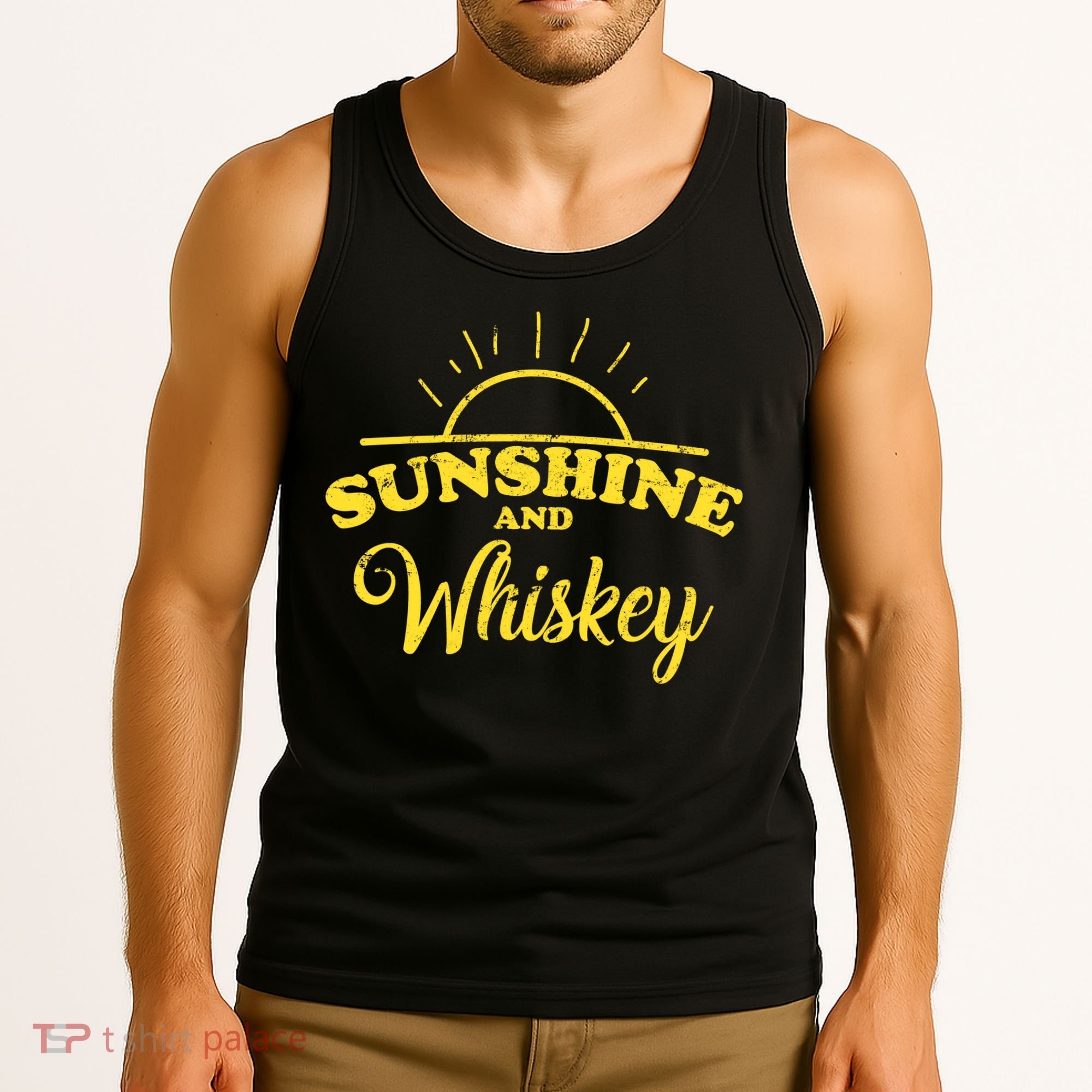 Sunshine And Whiskey Retro Summer Tank Top
