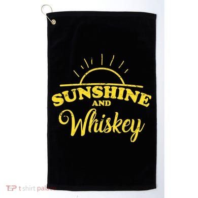 Sunshine And Whiskey Retro Summer Golf Towel