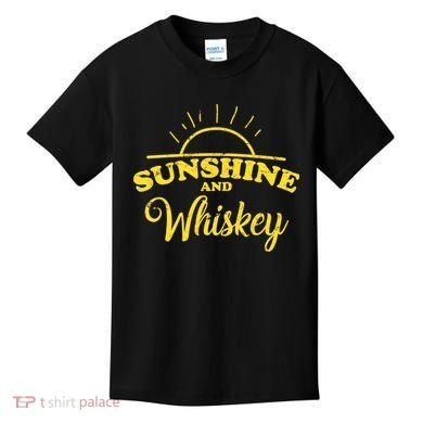 Sunshine And Whiskey Retro Summer Kids T-Shirt