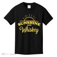 Sunshine And Whiskey Retro Summer Kids T-Shirt thumb 0