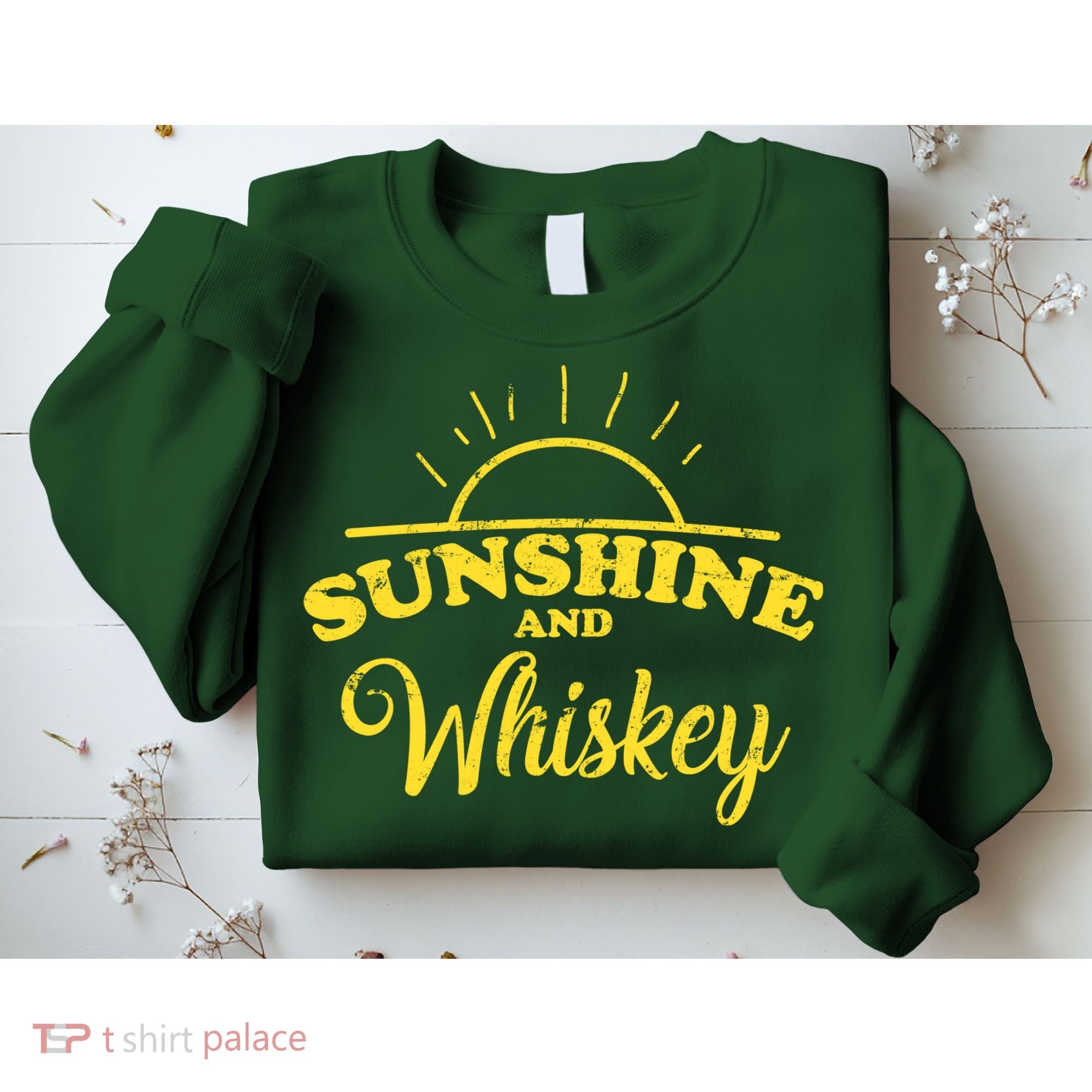 Sunshine And Whiskey Retro Summer Sweatshirt