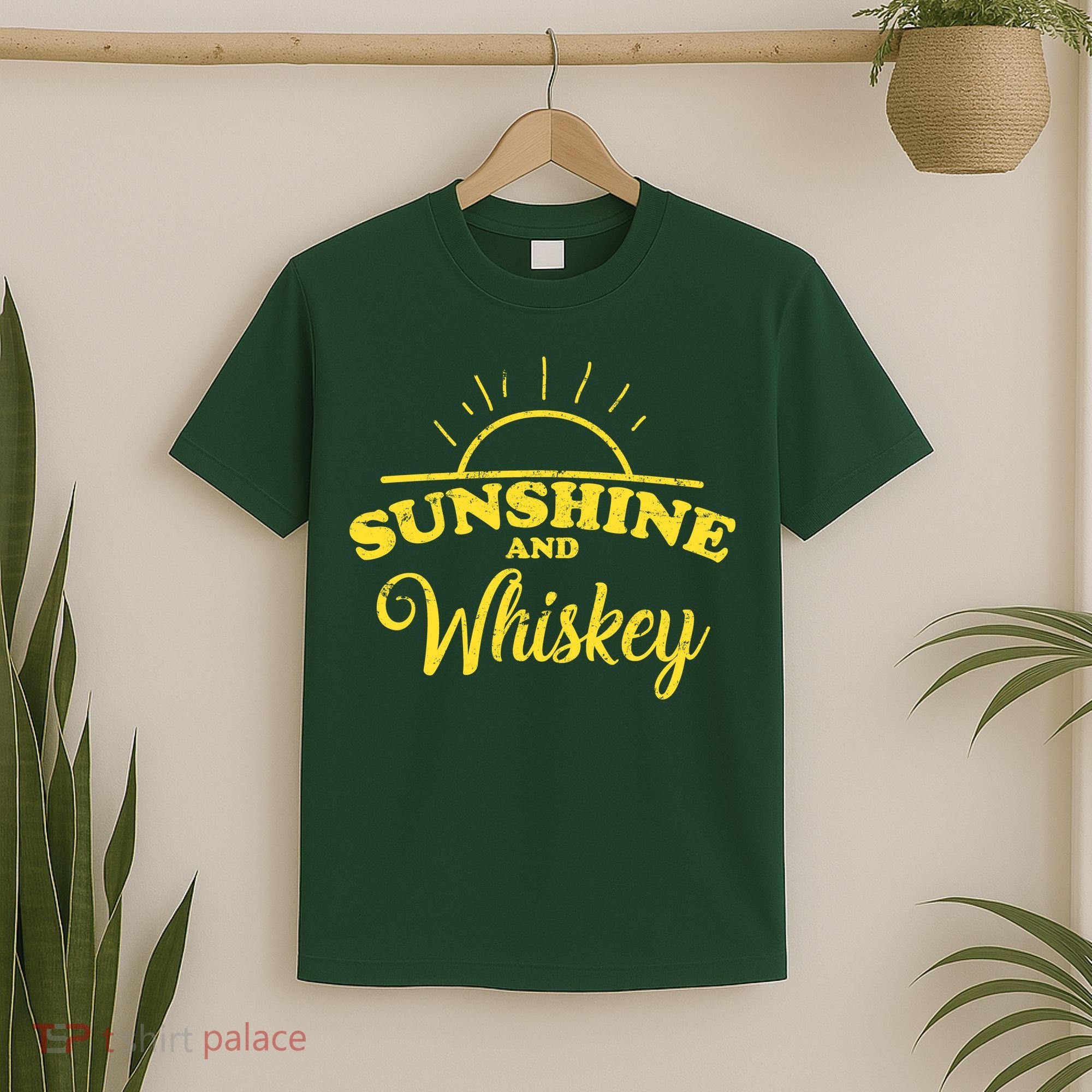 Sunshine And Whiskey Retro Summer T-Shirt