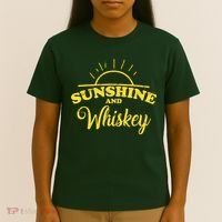 Sunshine And Whiskey Retro Summer T-Shirt thumb 4