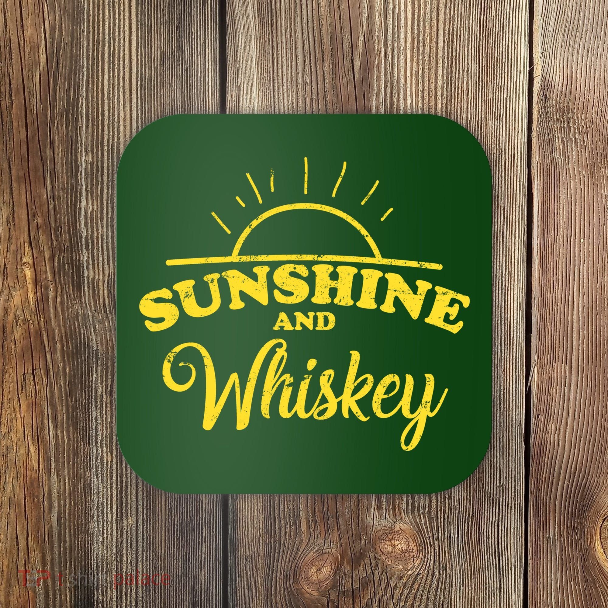 Sunshine And Whiskey Retro Summer Coaster