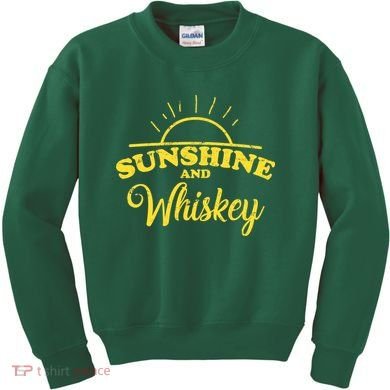 Sunshine And Whiskey Retro Summer Kids Sweatshirt