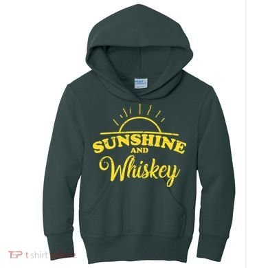 Sunshine And Whiskey Retro Summer Kids Hoodie