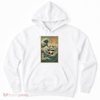 Surf’s Up Panda Retro Japanese Wave Adventure Ukiyo-e  Hoodie thumb 0