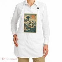 Surf’s Up Panda Retro Japanese Wave Adventure Ukiyo-e  Apron thumb 2