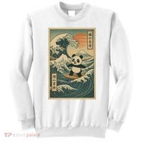 Surf’s Up Panda Retro Japanese Wave Adventure Ukiyo-e  Sweatshirt thumb 0