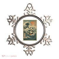 Surf’s Up Panda Retro Japanese Wave Adventure Ukiyo-e  Ornament thumb 0