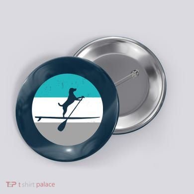 Stand Up Paddle Boarding with dog - Paddelsport SUP Board Button