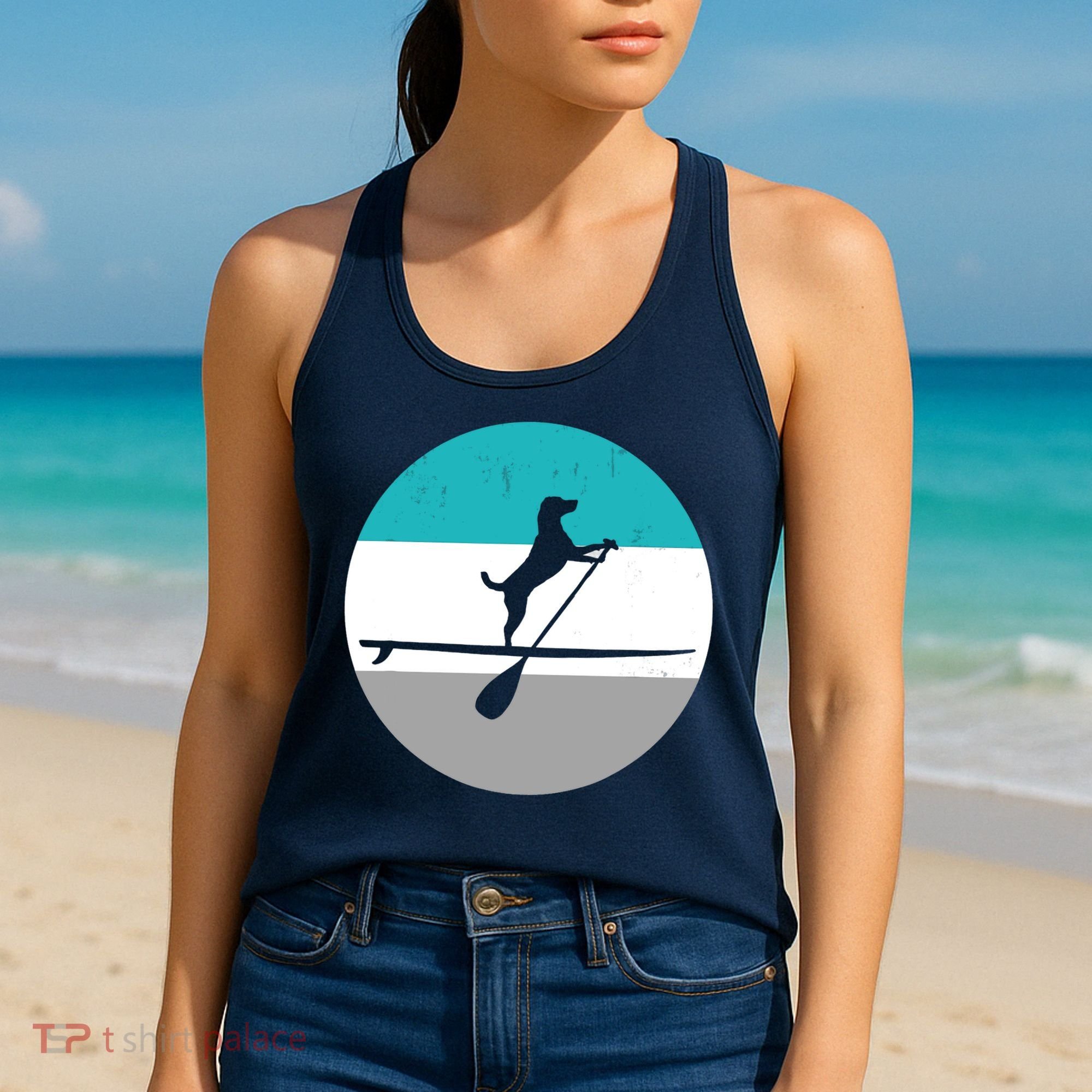 Stand Up Paddle Boarding with dog - Paddelsport SUP Board Women's Tank Top
