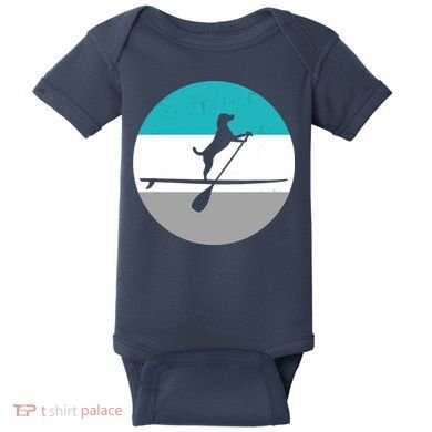 Stand Up Paddle Boarding with dog - Paddelsport SUP Board Baby Bodysuit