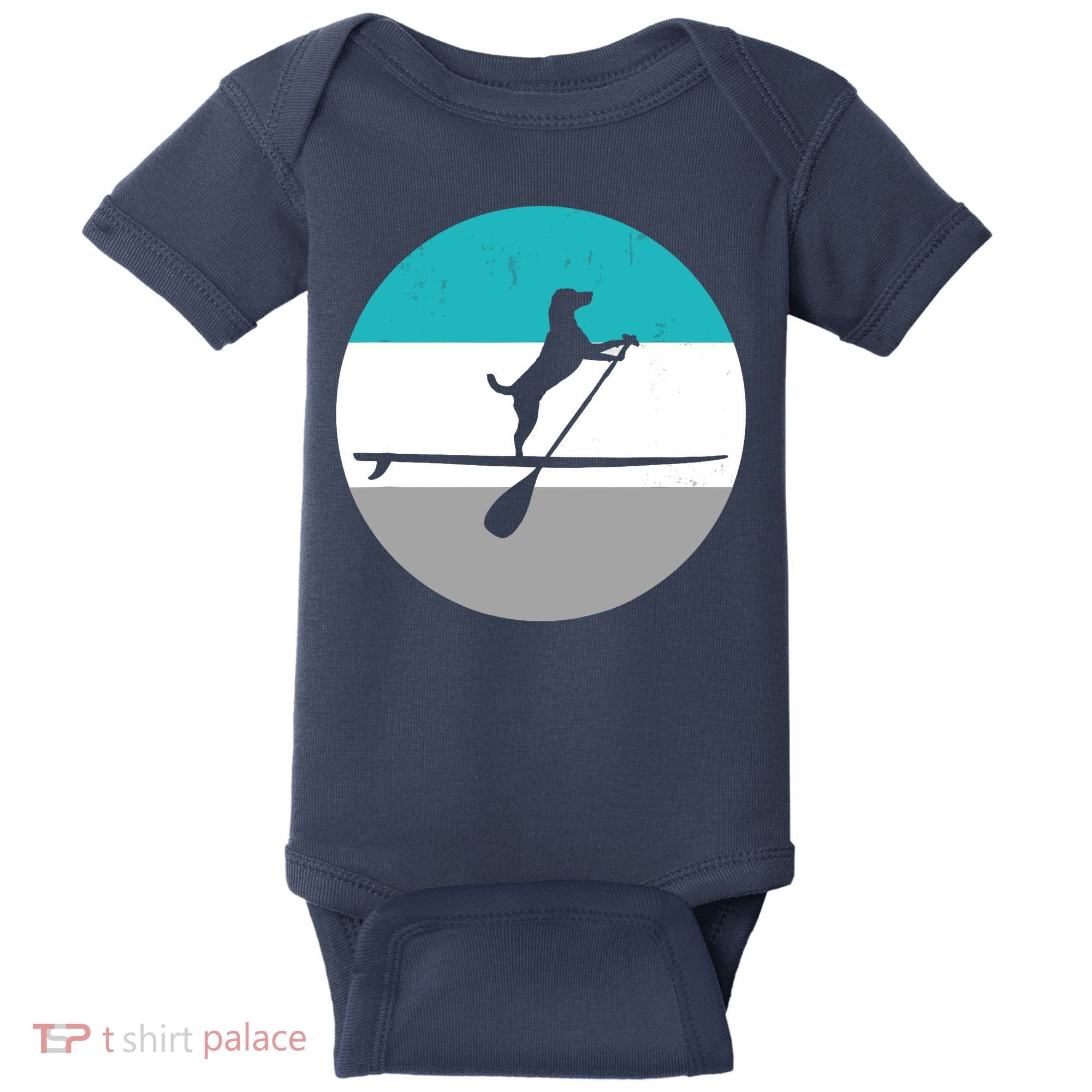 Stand Up Paddle Boarding with dog - Paddelsport SUP Board Baby Bodysuit